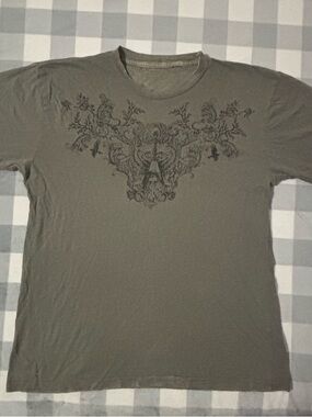 Men's Graphic Crew Neck T-Shirt - Olive